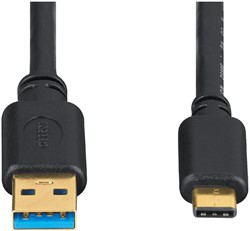 Kabel Hama USB C-A 3.1 1.80 meter zwart