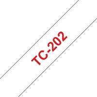 Labeltape Brother P-touch TC-202 12mm rood op wit-2