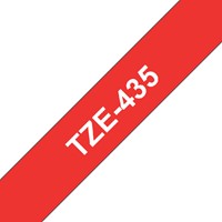 Labeltape Brother P-touch TZE-435 12mm wit op rood-2