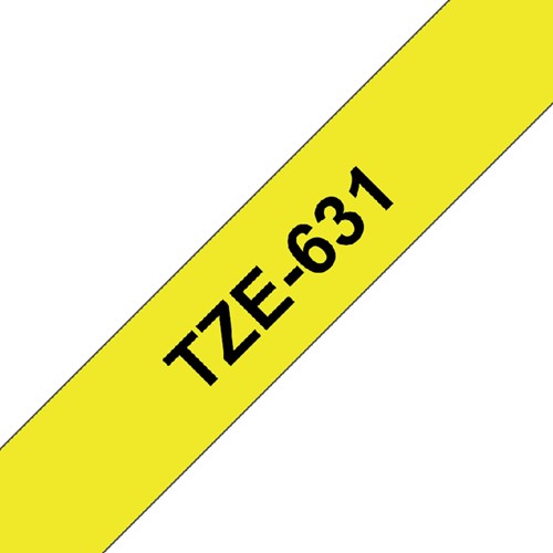 Labeltape Brother P-touch TZE-631 12mm zwart op geel-2