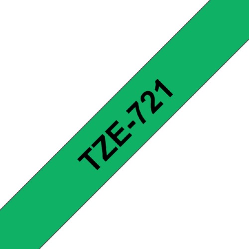 Labeltape Brother P-touch TZE-721 9mm zwart op groen-2