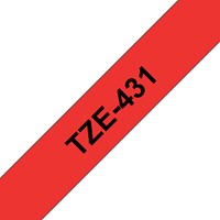 Labeltape Brother P-touch TZE-431 12mm zwart op rood-2