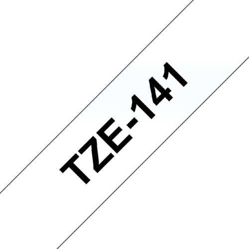 Labeltape Brother P-touch TZE-141 18mm zwart op transparant-2