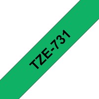 Labeltape Brother P-touch TZE-731 12mm zwart op groen-2