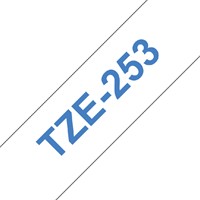 Labeltape Brother P-touch TZE-253 24mm blauw op wit-2