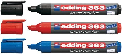 Viltstift edding 363 whiteboard schuin 1-5mm zwart-2