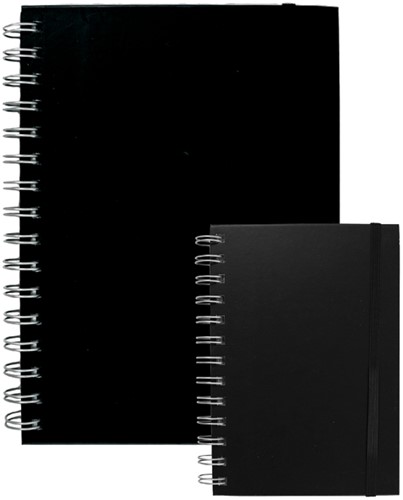Notitieboek Quantore A5 spiraal lijn 192blz 80gr zwart-3