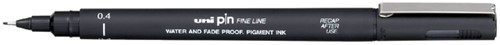 Fineliner Uni-ball Pin 0.4mm zwart