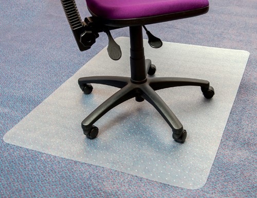 Stoelmat Floortex PVC 120x90cm voor zachte vloeren