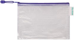 Opbergtas Zipper met rits 235x165mm PVC blauw