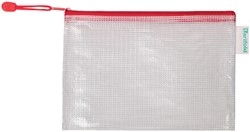 Opbergtas Zipper met rits 235x165mm PVC rood