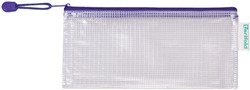 Opbergtas Zipper met rits 250x115mm PVC blauw