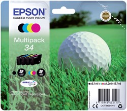 Inktcartridge Epson 34 T3466 zwart + 3 kleuren