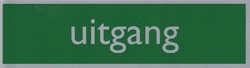 Infobord pictogram uitgang 165x44mm