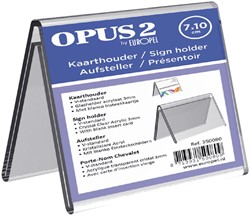 Tafelnaambord OPUS 2 V-standaard 100x70mm acryl