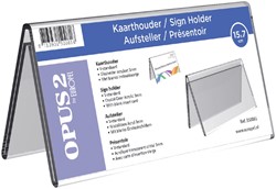 Tafelnaambord OPUS 2 V-standaard 70mmx150mm acryl