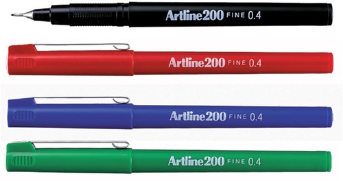Fineliner Artline 200 rond fijn blauw-2