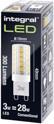 Ledlamp Integral G9 3W 2700K warm licht 300lumen