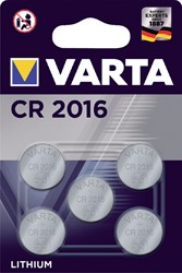 Batterij Varta knoopcel CR2016 lithium blister à 5stuk