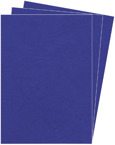 Voorblad Fellowes A4 lederlook royal blauw 100stuks-3