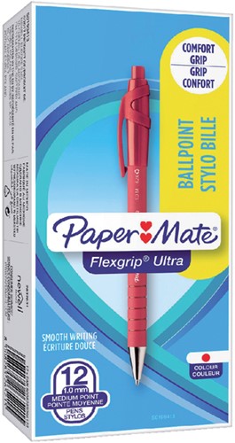 Balpen Paper Mate Flexgrip Ultra medium rood-3
