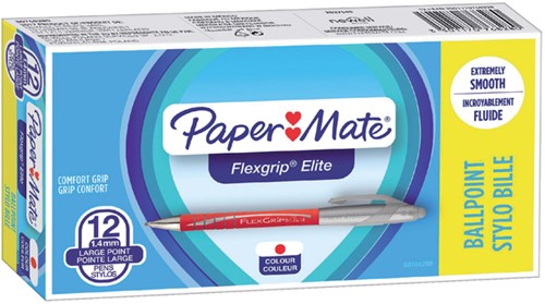 Balpen Paper Mate Flexgrip Elite breed rood-3