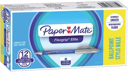 Balpen Paper Mate Flexgrip Elite breed blauw-2