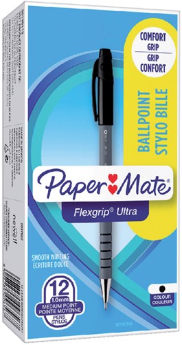 Balpen Paper Mate Flexgrip Ultra stick medium zwart-3