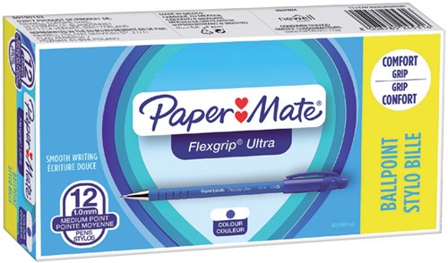 Balpen Paper Mate Flexgrip Ultra stick medium blauw-3