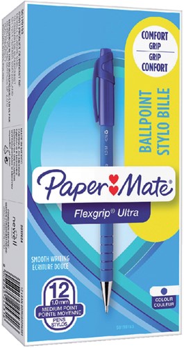 Balpen Paper Mate Flexgrip Ultra stick medium blauw-1