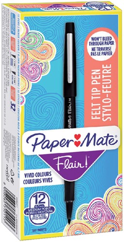 Fineliner Paper Mate Flair Original medium zwart-2