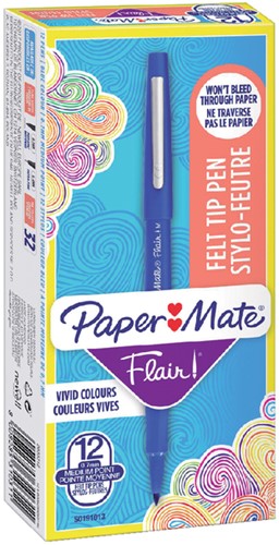 Fineliner Paper Mate Flair Original medium blauw-2