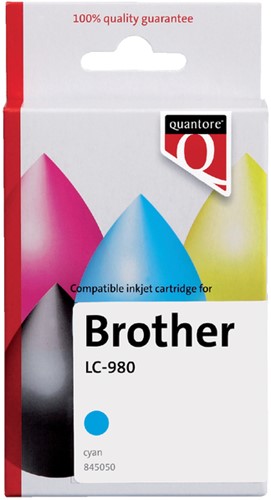 Inktcartridge Quantore alternatief tbv Brother LC-980 blauw