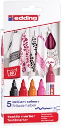 Viltstift edding 4500 textiel rond 2-3mm warm assorti