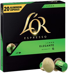 Koffiecups L'Or espresso Lungo Elegante 20st