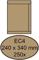 Envelop Quantore akte EC4 240x340mm bruinkraft 250stuks
