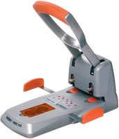 Perforator Rapid Supreme HDC150/2 heavy duty 2-gaats 150 vel zilver/oranje