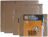 Verzenddoos CleverPack enkelgolf 200x200x110mm bruin pak à 30 stuks-3