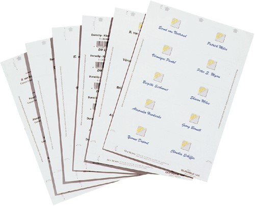 Badgekaart Durable 1451 bedrukbaar 30x60mm 540 stuks
