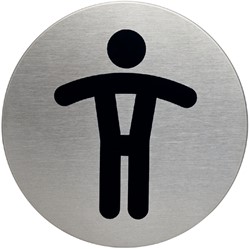 Infobord pictogram Durable 4905 wc heren rond 83Mm