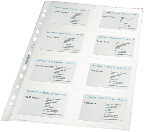 Showtas Leitz Premium voor visitekaartjes copy safe PP A4 glashelder