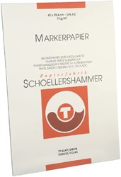 Markerblok Schoellershammer A2 75gr wit