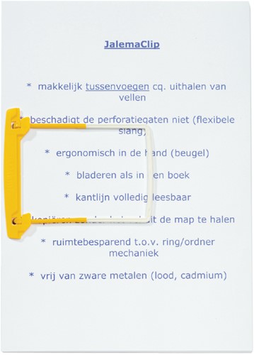 Bundelmechaniek Djois JalemaClip Stick-up zelfklevend geel 10 stuks-2