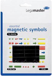 Magneet Legamaster symbolen 10mm zwart assorti