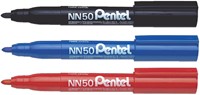 Viltstift Pentel NN50 rond 1.3-3mm rood-2