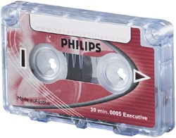 Cassette dicteer Philips LFH 0005 2x15min met clip