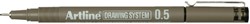 Fineliner Artline 0.5mm zwart