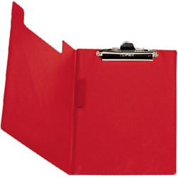 Klembordmap Bantex met klem en penlus rood
