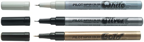Fineliner PILOT Super Color extra fijn zilver-2