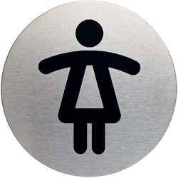 Infobord pictogram Durable 4904 wc dames rond 83Mm